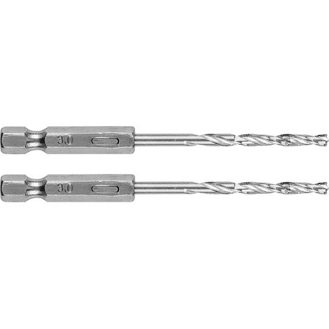 Broca hexagonal para metal de 3,0 mm, 2 unidades. (1/5)