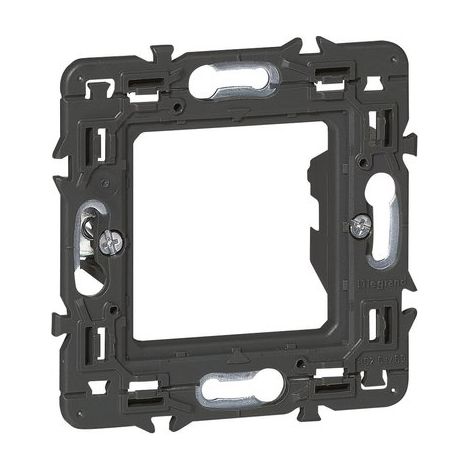 Legrand – Support à griffes pour Mosaic, Céliane ou Soliroc – Fixation rigide – Pour 1 poste ou 2 modules – Bi-matière métal et plastique