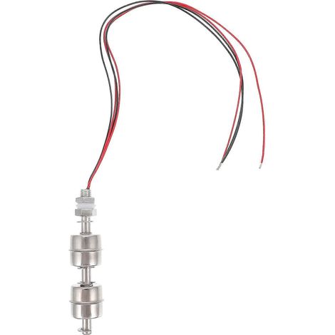 1 interrupteur à flotteur pratique en acier inoxydable pour capteur de niveau d'eau de réservoir d'eau-11.5X2.5CM-Silver