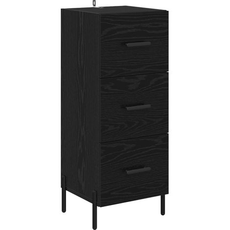 Maison Exclusive - Buffet Chêne noir 34 x 34,5 x 90 cm Bois d'ingénierie (1/5)