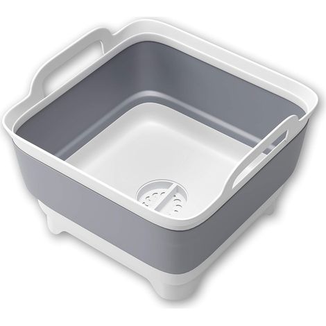 Bac À Vaisselle Pliable - 9 L - Avec Égouttoir Et Bouchon De Vidange - Pour Camping Car Cuisine Extérieure Et Lavage De Linge - 1 Pièce (1/5)