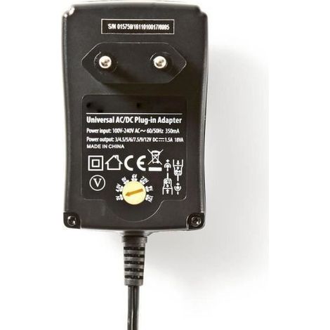 ACPA002 Nedis Adaptateur secteur Universel 1500 mA - Adaptateur secteur Universel 1500 mA avec 6 connecteurs amovibles (1/3)