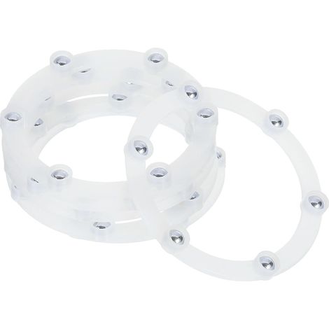 12pcs Plateaux Tournant 69mm avec Roulement à Bille Blanc 6 Bille (1/5)