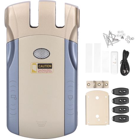 Serrure invisible connectée WAFU 010 avec 4 télécommandes, déverrouillage Bluetooth et tactile pour porte intérieure, compatible Tuya (1/5)