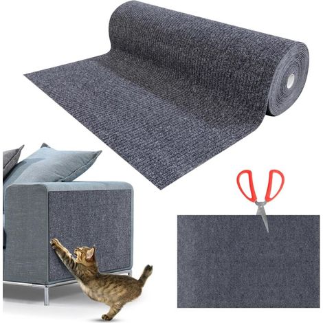 Cat Sofa Scratching Post, Cat Sofa Protection Mat, Cat Sofa Protector, Anti-Claw Cat Scratching Post, Cat Scratch Protection Protector, DIY Cat Claw Sofa Protector, 200 x 40 cm, Dark Grey MUMU (1/4)