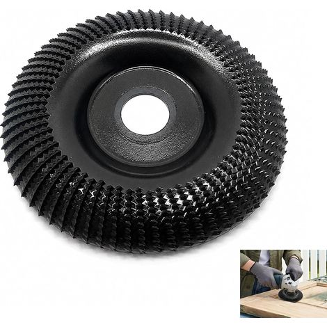 Disque Bois Meuleuse 115 mm x 22 mm, Disque de Sculpture sur Bois pour Meuleuse d’Angle, Roue de Sculpture et Façonnage en Acier au Manganèse, Accessoire pour Ponçage Grossier et Travail du Bois (1/5)