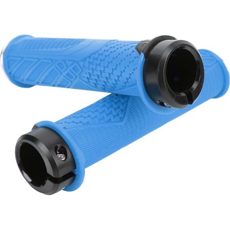 Poignées de vélo en caoutchouc bleu antidérapantes, amortissantes pour guidon de vélo de route et VTT (1/5)