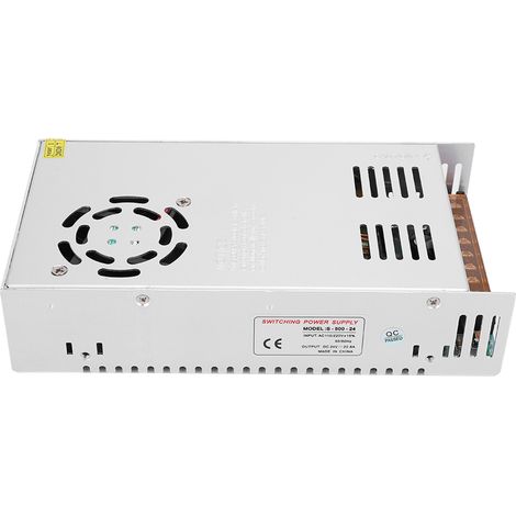 Adaptateur secteur à découpage, alliage d'aluminium DC24V, bande lumineuse LED pour imprimante 3D (S-500-24 (24V 20,8A 500W) AC110/220V±15%) (1/5)