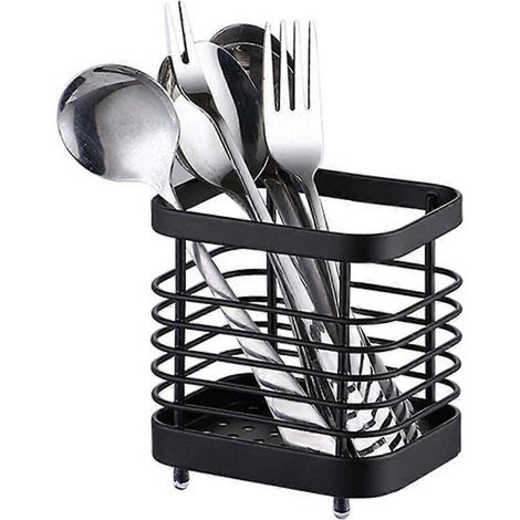 Porte-Ustensiles - Acier Inoxydable - Pour Plan De Travail Cuisine - 15 x 10 x 7 5 Cm - 1 Piece (1/5)
