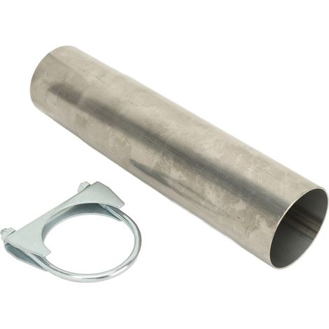 Raccord réducteur de tuyau d'échappement 2,75 po diamètre intérieur à 3 po extérieur, adaptateur en acier aluminisé robuste avec collier pour voiture (1/5)
