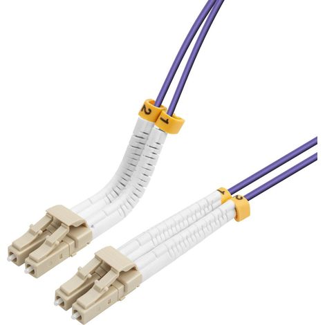 Cable de fibra óptica dúplex Lanview LC-LC MM de 2 m, OM4 lszh flexible, LVO231811-flex