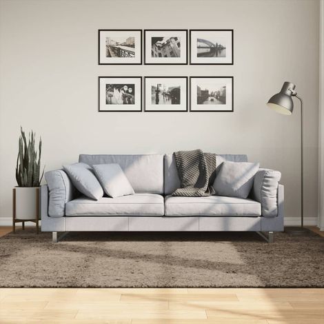 Teppich ISTAN Hochflor Glänzend Grau 160x230 cm