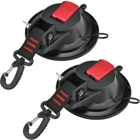 Ancrage Ventouse Camping Lot de 2 Crochets Fixation Auvent, Bâche, Tente de Camping (1/5)