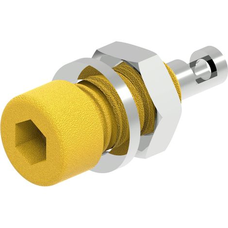 Electro PJP 224-M5-C-CD1-J Fiche femelle de laboratoire Ø de la broche: 2 mm jaune 1 pc(s) (1/2)