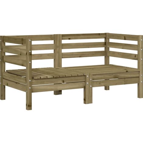 Maison Exclusive - Divani Angolari da Giardino 2pz in Legno di Pino Impregnato (1/5)