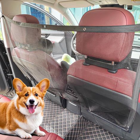 Car Net for Dogs, Car Net 115 x 62 cm, Dog Car Grille for Rear Seats, Car Grille for Off-Road Vehicles, Trucks and Cars (1/5)