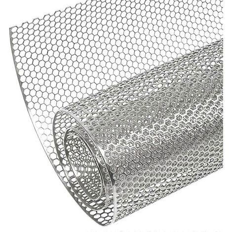 Grille de calandre universelle 40" x 13" pour voiture - Alliage d'aluminium, insert de grille de pare-chocs en nid d'abeille, espacement de 6 mm, couleur argent (1/5)