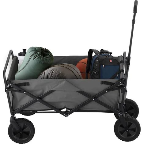 Neo Grey Heavy Duty Large Capacity Foldable Collapsible Garden Trolley Cart Utility Wagon Truck Folding Wheelbarrow for Beach Gardening Outdoor Camping Shopping Fishing Festivals (1/5)