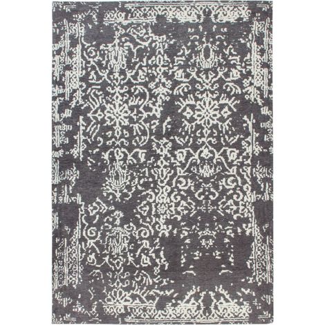 Tapis Jacquard Vintage "River" Gris & Anthracite 155 x 230 cm (1/4)