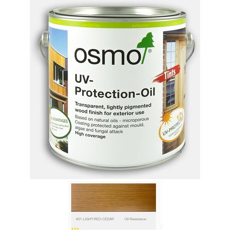 Osmo UV Protection Oil Tints - With Film Protection - Light Red Cedar - 125ml