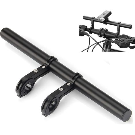 Prolunga per manubrio di bicicletta, accessorio extra lungo in lega di alluminio da 30 cm (11,8 pollici), adatto per supporti per bicicletta, prolunghe, fari, lampade e supporti per telefono, compatib