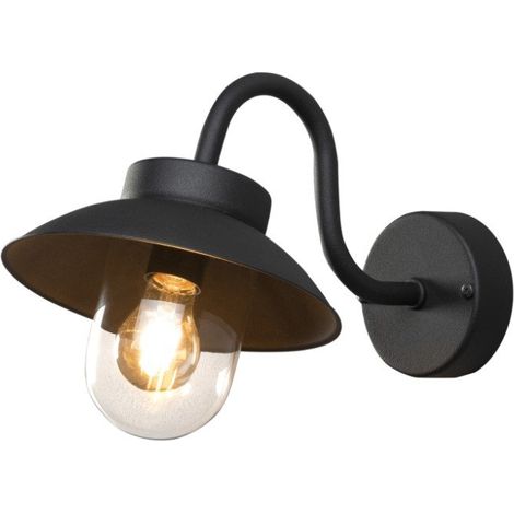 Konstsmide Vega Dôme Classique Extérieur Mini Mural Noir E27, IP44 (1/3)