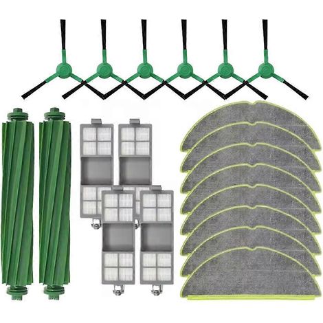 Filtre pour aspirateur brosse pour aspirateur Filtre de brosse pour aspirateur filtre de 20PCS IRobot Roomba 205 Combo / 205 Vac Robot Aspirateur pièce détachée Main Brosse Side Filtre Serpillière Clo (1/5)