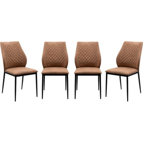 CALICOSY - Lot de 4 chaises en tissu avec structure en métal H90 cm - SAELA (1/5)