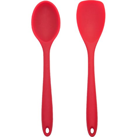 Set D'Ustensiles De Cuisine En Silicone - Résistant Jusqu'à 240 °C - Design Monobloc Hygiénique - 2 Pièces (1/5)