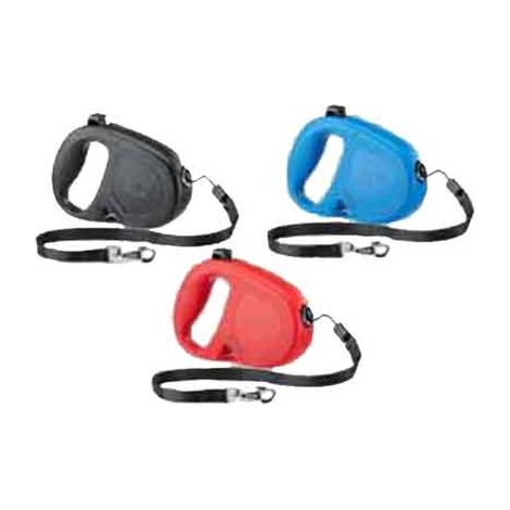 GUINZAGLIO PER CANI 'FLIPPY ONE' 5 mt, Per cani fino a 35 Kg - Col. Rosso