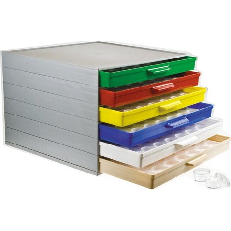 Rs Pro – Boîte compartimentée 42 compartiments – Plastique PS – Dimensions 190mm x 272mm x 250mm – Rangement microcomposants