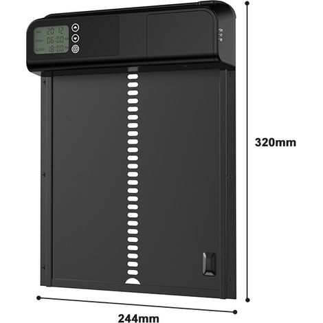 Porte automatique métallique pour poulailler – Minuterie intégrée IPX4 – Adaptable toutes dimensions (1/4)