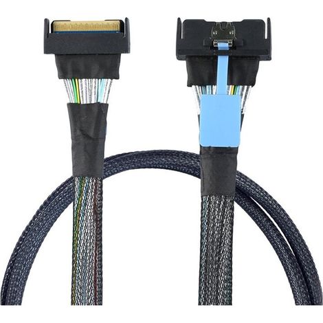Si tratta di un cavo adattatore dati da 0,5 metri per collegare server SAS MCIO SFF-8654 8I 5.0 PCIe a 74 pin ultrasottili a server MCIO 865 PCIe 5.0. È un accessorio per PC. (1/5)