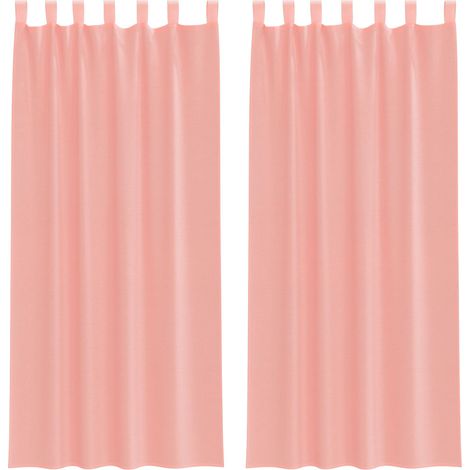 Maison Exclusive - Voile Vorhänge mit Schlaufen 2 Stk. Rosa 140x2