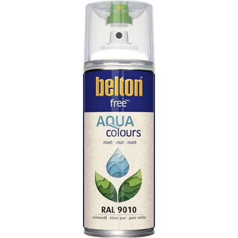 belton free Lackspray AQUAcolours 400 ml reinweiß matt Sprühlacke (1/3)