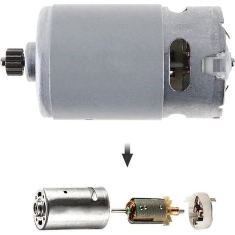 Motore CC RS550 da 12 V e 23000 giri/min con 12 denti, due velocità e riduttore ad alta coppia per trapano/avvitatore elettrico. (1/4)