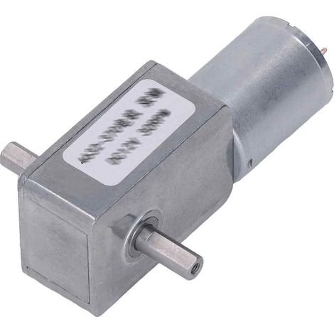 Moteur à réduction de vitesse 12 V CC, entièrement métallique, à double arbre et engrenage à vis sans fin, 4632-370, 23 tr/min (1/5)