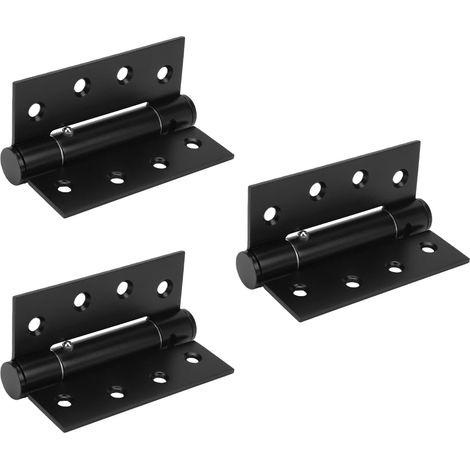 Charnières de Porte Extérieure, 3 Pièces, en inox, Noir dissimulé (1/5)