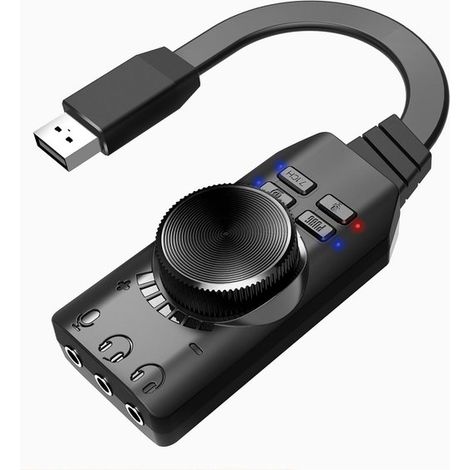 Adattatore per scheda audio USB esterna con suono surround 7.1 per computer desktop e portatili. (1/5)