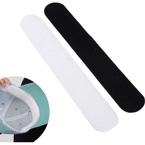 Lot de 100 doublures de casquette respirantes en tissu non tissé noir et blanc, absorbant la transpiration, idéales pour le sport, le fitness et les activités de plein air. (1/5)