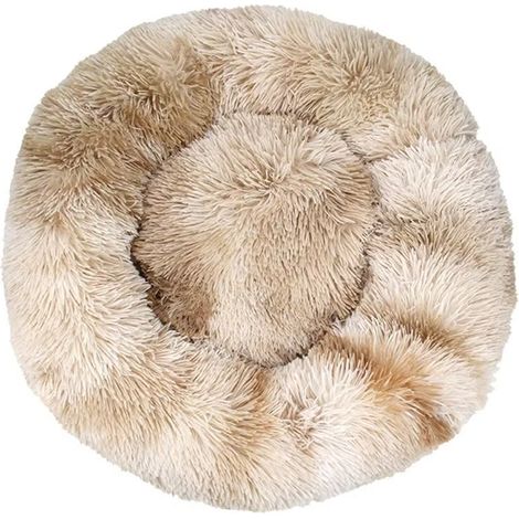 Coussin moelleux lavable pour chat et chien, tie-dye beige, 40 cm – DELKEVIC (1/4)
