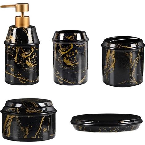 Badezimmer Set mit Marmormuster