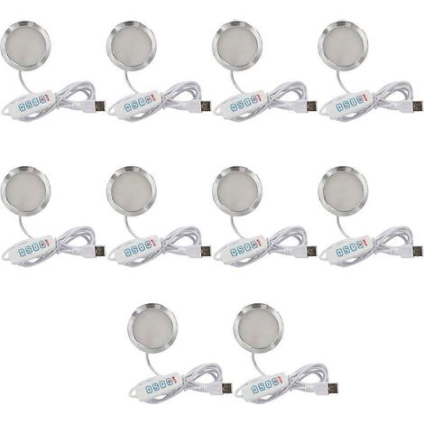 10 Stück 3D-Drucker LED-Lampen-Set, verstellbare Beleuchtung, LED-Lichtteile, Hardware, DIY-Modell, 3 Farben: Weiß/Kalt/Warmlicht