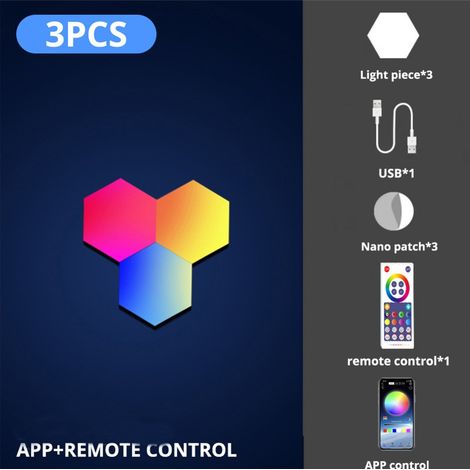 Tuya Smart WiFi Luci Esagonali Modulari a LED  3 (1/3)