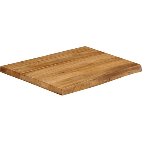 Maison Exclusive - Piano Tavolo 80x80x3,8 cm Bordi Vivi in Legno Massello Mango (1/5)