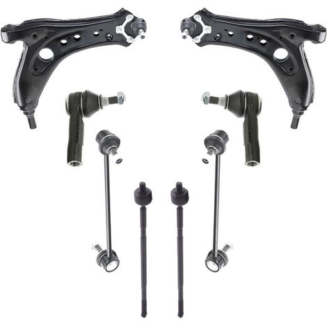 KIT BRACCIO OSCILLANTE 8 PEZZI COMPATIBILE CON SKODA FABIA I (6Y2) 1.4 16V / Kit Sospensione Completo OE/OEM / Bracci Oscillanti + Testine Sterzo / Sostituzione Diretta OEM