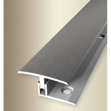 PROVISTON Übergangs- & Ausgleichsprofil Aluminium 31,5 x 900 mm Edelstahloptik Bodenprofil Metallprofil Übergangsschiene