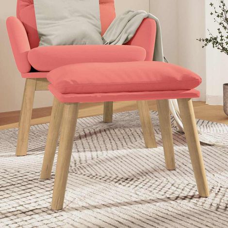 vidaXL Reposapiés de terciopelo rosa 45x29,5x35 cm (1/5)