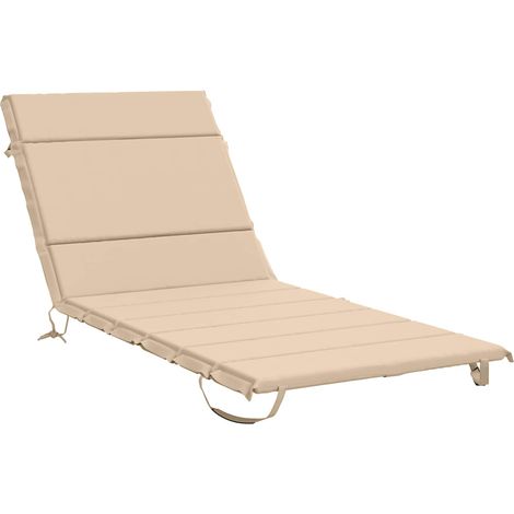 Sunlounger Cushion GEMERT 100% Polyester Cream 200 x 90 x 3 cm vidaXL (1/5)