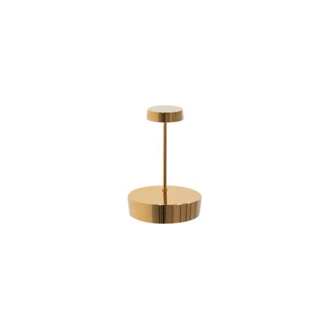 Lampada a led da tavolo Swap mini pro Oro lucido ricaricabile e dimmerabile